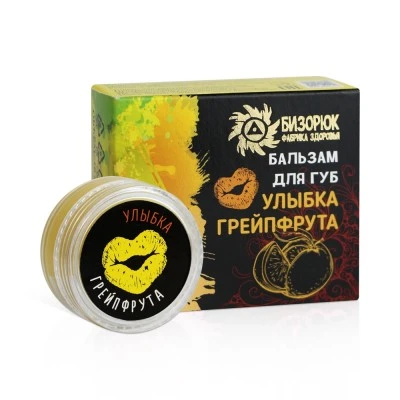 Бальзам для губ Улыбка грейпфрута, пластик, 10 мл, "Бизорюк" Бальзам для губ Улыбка грейпфрута, пластик, 10 мл, "Бизорюк"