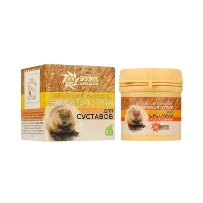 Бальзам Целебный Алтай Бобровая струя для суставов, пластик, 50 мл, "Бизорюк"