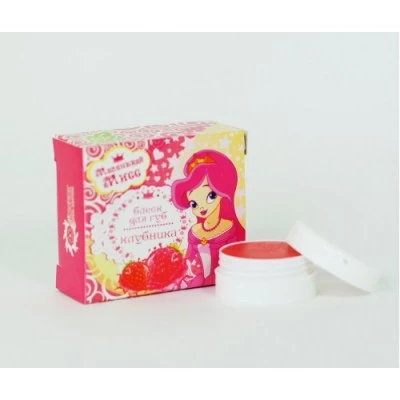 Бальзам для губ клубника Маленькая Мисс, пластик, 5 мл, "Бизорюк"