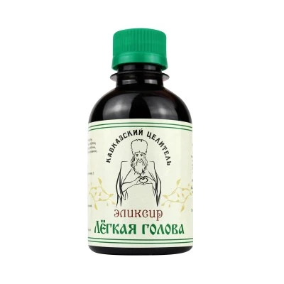 Эликсир Легкая голова, пластик, 200 мл, "Кавказский Целитель"