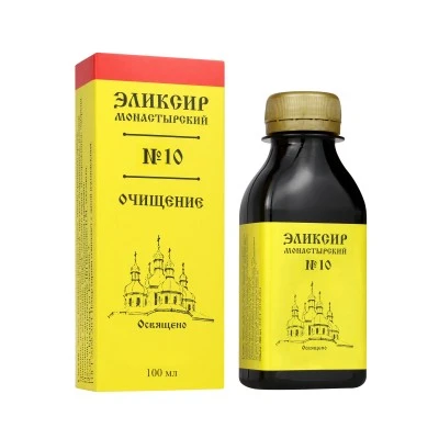 Эликсир Монастырский №10, очищение, пластик, 100 мл, "Архыз",