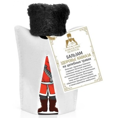 Бальзам "Здоровье Кавказа" Кавказский целитель", 100 мл папаха-бурка