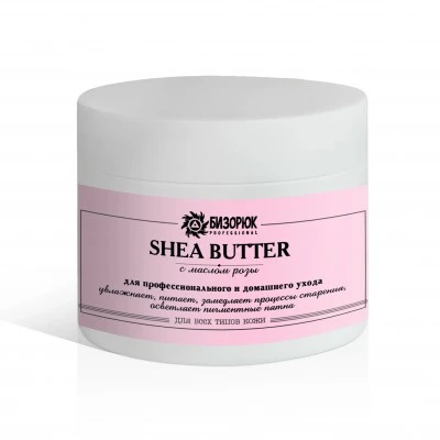 Масло ши с маслом розы, пластик, 250 мл, "Бизорюк professional"