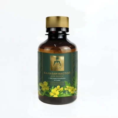 Бальзам-настой с маслами репейника и усьмы, пластик, 200 мл, "Кавказский Целитель"