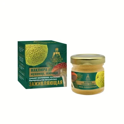 Мазь с мухомором, маклюрой и живицей, стекло, 30 мл,"Кавказский Целитель"