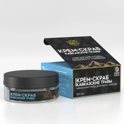 Крем-скраб кавказские травы пластик 150 мл, "TambuSun"