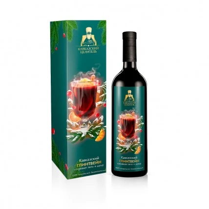 Безалкогольный глинтвейн в коробке стекло 750 мл, "Кавказский Целитель"