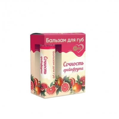 Бальзам для губ «Сочность грейпфрута» пластик, 5 мл «Бизорюк»