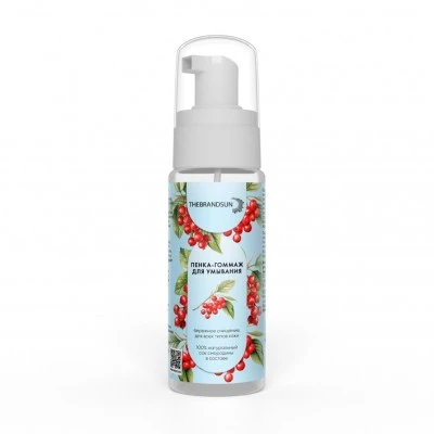Пенка-гоммаж для умывания бережное очищение с соком смородины пластик 150 мл, «TheBrandSUN» Пенка-гоммаж для умывания бережное очищение с соком смородины пластик 150 мл, «TheBrandSUN»