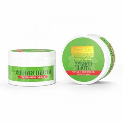 Паста зубная черная с Прополисом, пластик, 50 мл, "Святая рука"