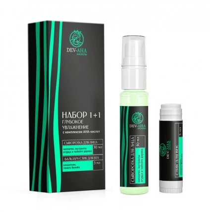 Набор "Сыворотка + бальзам-стик для век Глубокое увлажнение", "DEV-AHA"